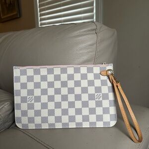 Checkered Wristlet Clutch